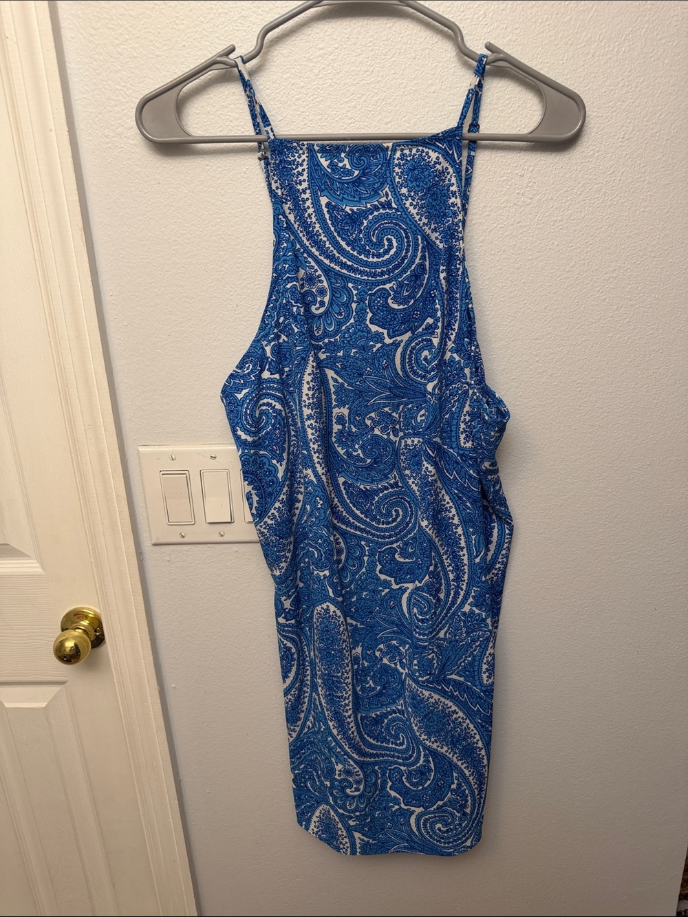 Show Me Your MuMu Blue Paisley Halter Dress